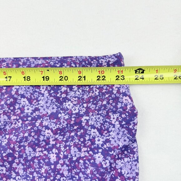 Terra & Sky Women's Ditsy Varsity Purple Capri Legging Size 4X (28W-30W) NWT - Picture 7 of 11